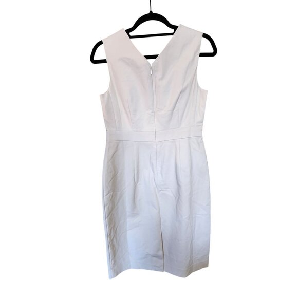 Ann Taylor White Sleeveless V-Neck Sheath Dress Womens Size 4p NWT - Picture 2 of 3